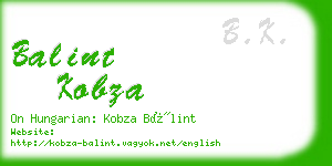 balint kobza business card